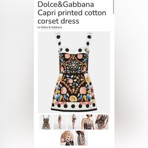 DISO *Searching For* Dolce & Gabbana Mini Poplin Capri Sea Shell Dress
